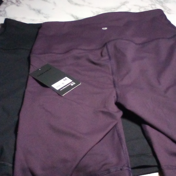 90 Degree By Reflex Women's High Waist Power Flex Yoga Shorts Tummy Control 2pk - Picture 6 of 10